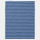 Blue on Blue Stripes Fleece Deken (Voorkant)
