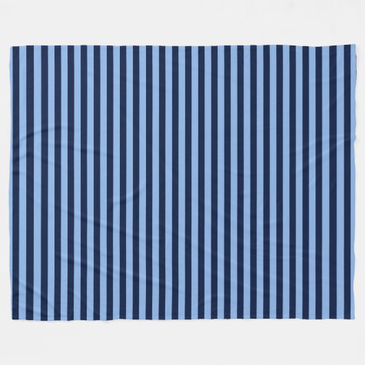 Blue on Blue Stripes Fleece Deken (Voorkant (Horizontaal))