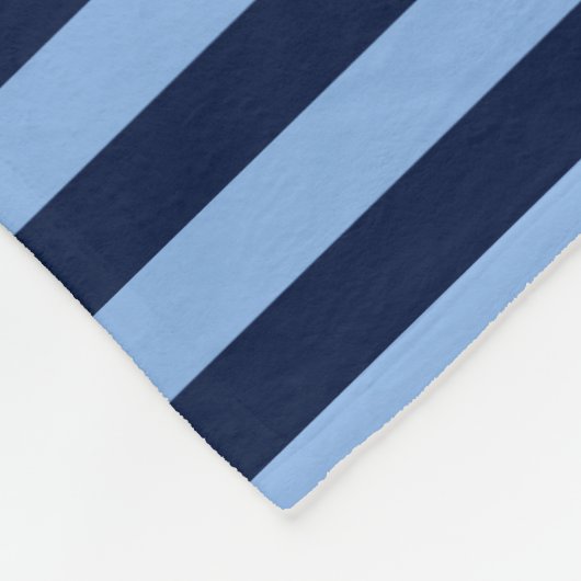 Blue on Blue Stripes Fleece Deken (Hoek)