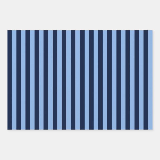 Blue on Blue Stripes Inpakpapier Vel (Voorkant 2)