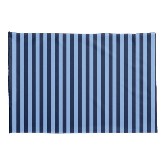 Blue on Blue Stripes Kussensloop (Achterkant-Rechts)