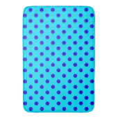 Blue On Cyan Polka Dots Pattern Design Badmat (Voorkant Verticaal)