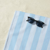 Blue on Light Blue Stripes Classic Beach Towel Strandlaken (In situ)