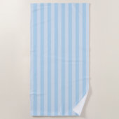 Blue on Light Blue Stripes Classic Beach Towel Strandlaken (Voorkant)