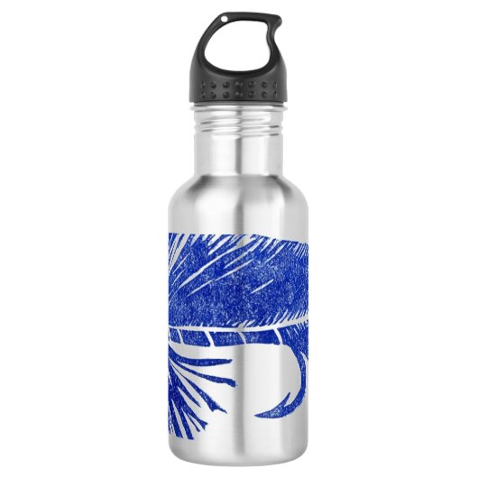 "Blue on White Matuka" Streamer Water Fles (Voorkant)