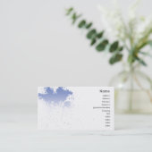 Blue on White Splatter - Business Visitekaartje (Staand voorkant)