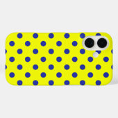 Blue On Yellow Polka Dots Pattern Design  Case-Mate iPhone Case (Achterkant (horizontaal))