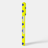 Blue On Yellow Polka Dots Pattern Design  Case-Mate iPhone Case (Achterkant / Rechts)