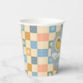 Blue One Cool Dude Boys 1st Birthday Papieren Bekers (Rechts)