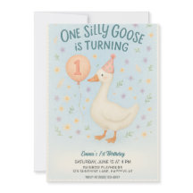 Blue One Gekke Goose 1st Birthday voor meisjes