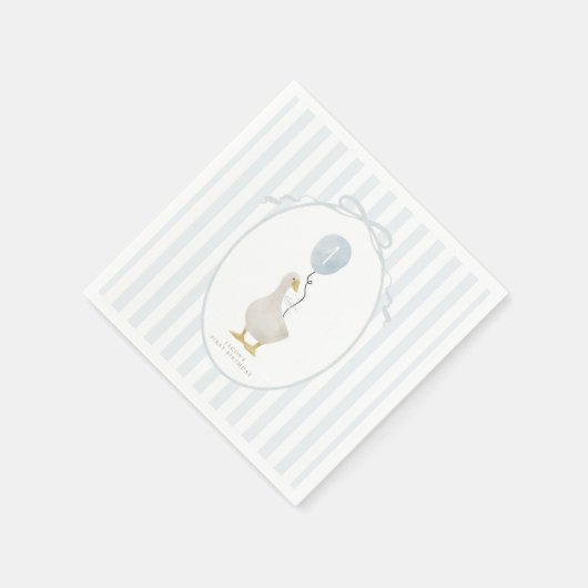 Blue One Gekke Goose Verjaardag deel servet (Hoek)