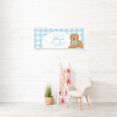 Blue One Golden Year Doodle Puppy 1st Birthday Spandoek (Insitu)