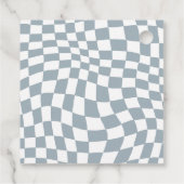 Blue ONE Happy Dude Birthday Square-favoriet Bedankjes Labels (Achterkant)