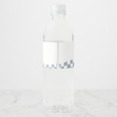 Blue ONE Happy Dude Verjaardag Water Bottle Label Waterfles Etiket (Achterkant)