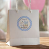 Blue One Silly Goose-Boy's First Birthday Ronde Sticker