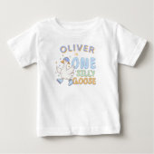 Blue One Silly Goose - Retro Jongen Eerste Verjaar (Voorkant)