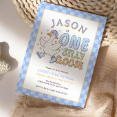 Blue One Silly Goose - Retro Jongen Eerste Verjaar Kaart