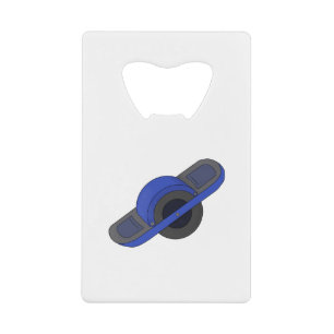 Blue One Wheel Creditkaart Flessenopener