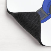 Blue One Wheel Muismat (Hoek)