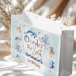 Blue Oneder the sea boys 1st birthday Groot Cadeauzakje