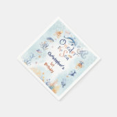 Blue Oneder the sea boys 1st birthday Servet (Hoek)