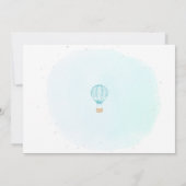 Blue ONEderful World Foto 1st Birthday Uitnodiging (Achterkant)