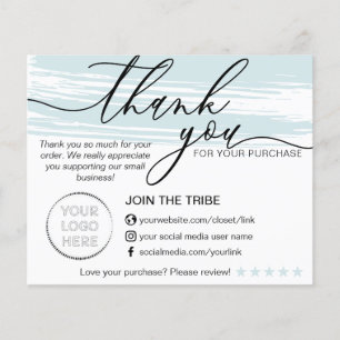 Blue Online Store Kleine bedrijven Bedankt Flyer