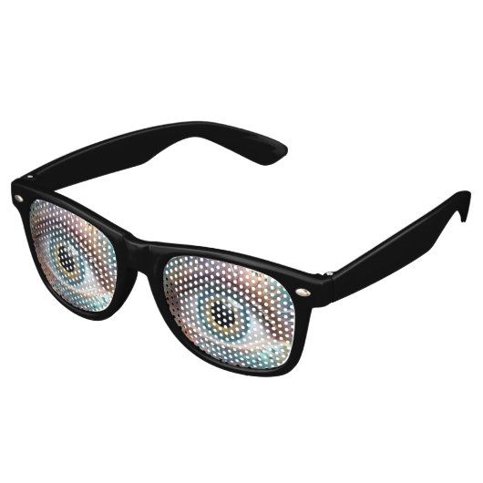 Blue Oog Fractale Kunst, Retro Zonnebril (Gekanteld)