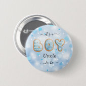 Blue oom to be Boy Baby shower Button (Voorkant /achterkant)