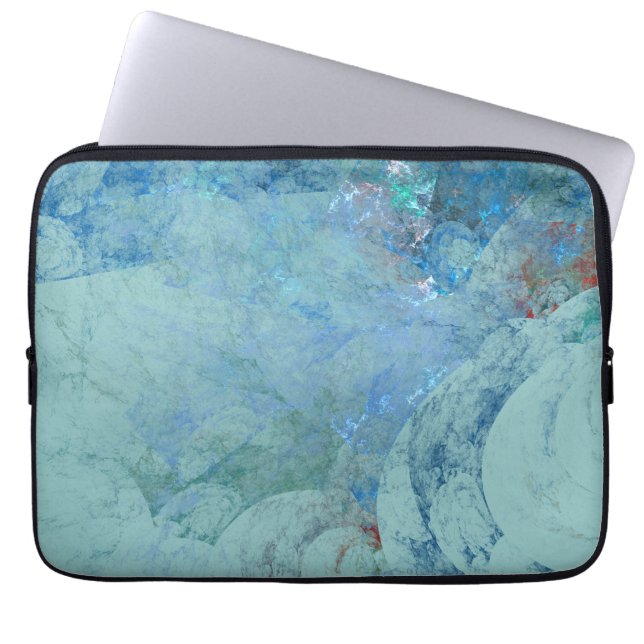 Blue Opal Abstract hoesje voor RAZR Laptop Sleeve (Voorkant)