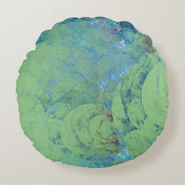 Blue Opal Abstract hoesje voor RAZR Rond Kussen (Voorkant)