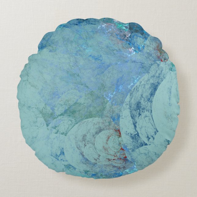 Blue Opal Abstract hoesje voor RAZR Rond Kussen (Voorkant)