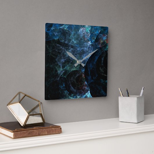 Blue Opal Abstract hoesje voor RAZR Vierkante Klok (Kantoor)