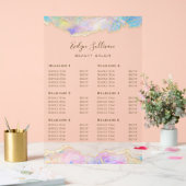 Blue Opal Design prijslijst Acryl Bord (Huwelijk)