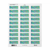 Blue Opal Iridescent Return Address Label (Full Sheet)