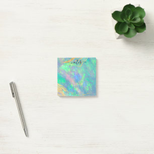 Blue Opal Modern Glam Notitieblok Post-it® Notes