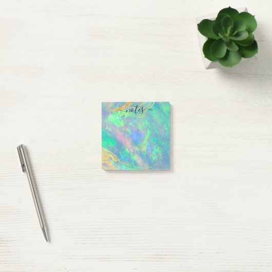 Blue Opal | Modern Glam Notitieblok Post-it® Notes (Kantoor)