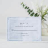 Blue Opal RSVP-kaart RSVP Kaartje (Staand voorkant)