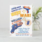 Blue Orange Boys BD-feestje - Nerf-oorlog 8e verja Kaart (Staand voorkant)