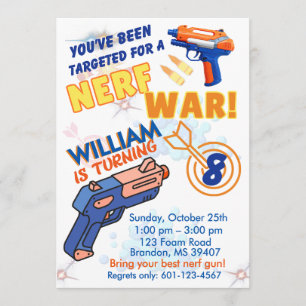 Blue Orange Boys BD-feestje - Nerf-oorlog 8e verja Kaart