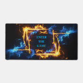 Blue Orange Fire Portal Elemental Magic Gaming Bureaumat (Voorkant)