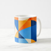 Blue Orange Geometric Abstract Koffiemok (Voorkant rechts)