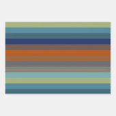Blue, orange, green, and gray stripes inpakpapier vel (Voorkant 2)