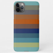 Blue, orange, green, and gray stripes iPhone hoesje (Achterkant)