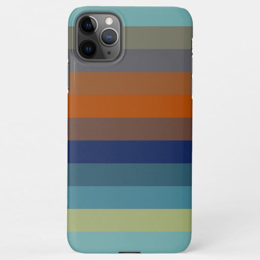 Blue, orange, green, and gray stripes iPhone hoesje (Achterkant)