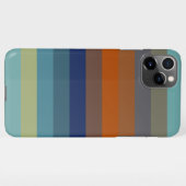 Blue, orange, green, and gray stripes iPhone hoesje (Achterkant horizontaal)