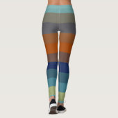 Blue, orange, green, and gray stripes leggings (Achterkant)