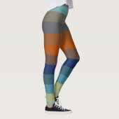 Blue, orange, green, and gray stripes leggings (Rechts)