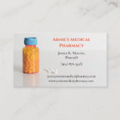 Blue Oranje Fles Apotheker Apotheek Pillen Visitekaartje (Voorkant)