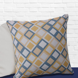 Blue Oranje Geometric Pattern Sierkussen